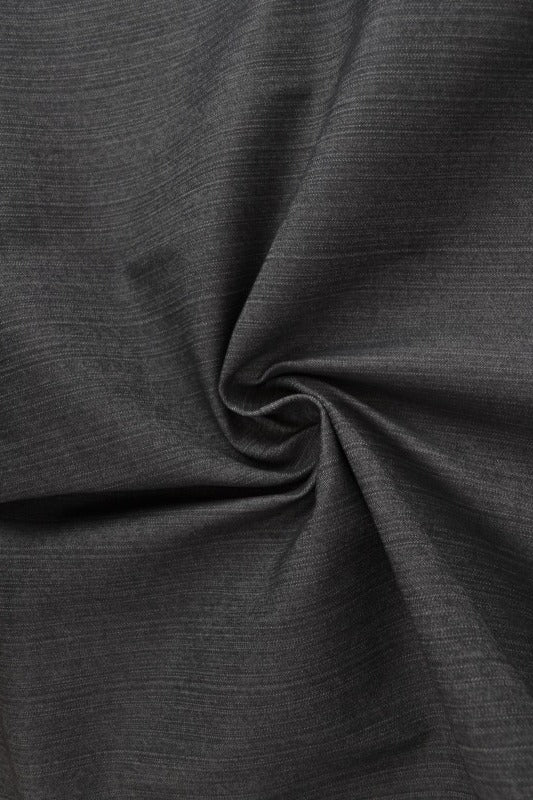 MÖRKGRÅ OTVÄTTAT DENIM MED STRETCH – 370 G/M²
