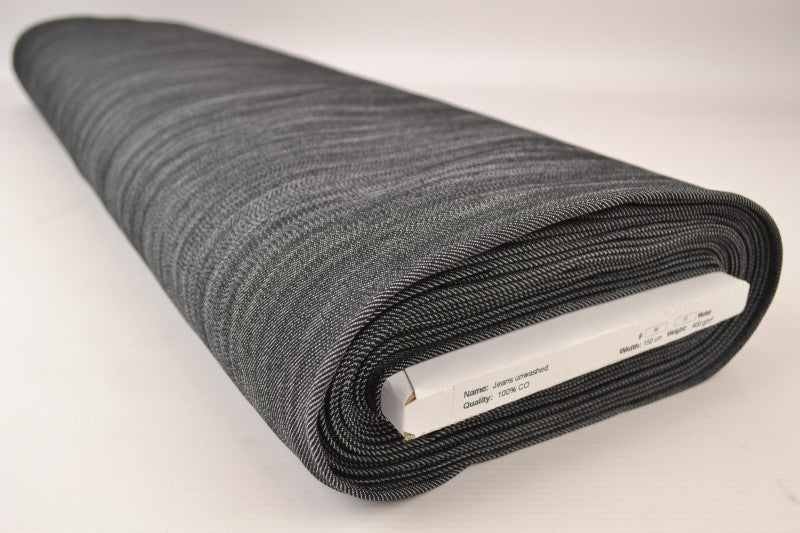 GRÅ OTVÄTTAT DENIM MED STRETCH – 300 G/M²