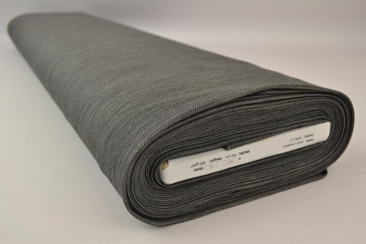KYL MELLANGRÅ OTVÄTTAT DENIM MED STRETCH – 300 G/M²