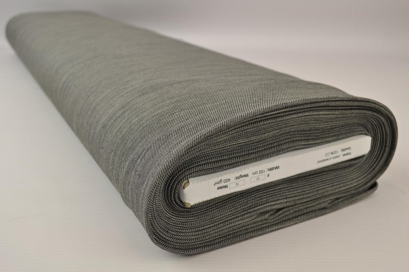 LJUSGRÅ OTVÄTTAT DENIM MED STRETCH – 370 G/M²