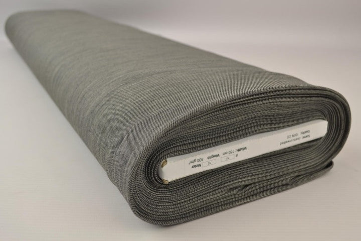 LJUSGRÅ OTVÄTTAT DENIM MED STRETCH – 370 G/M²