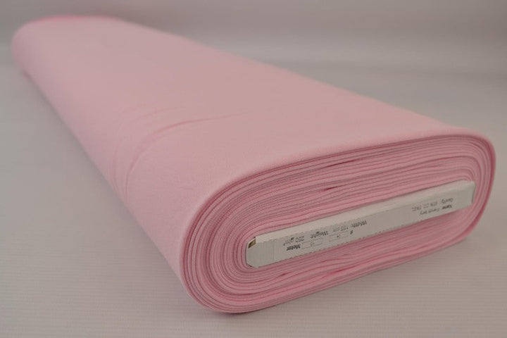 LJUSROSA FRENCH TERRY – MJUK BOMULLSSTICKAD METERVARA MED STRETCH