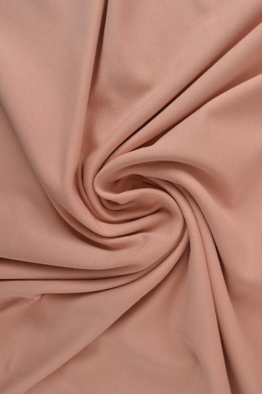 DAMMIG ROSA FRENCH TERRY – MJUK BOMULLSSTICKAD METERVARA MED STRETCH
