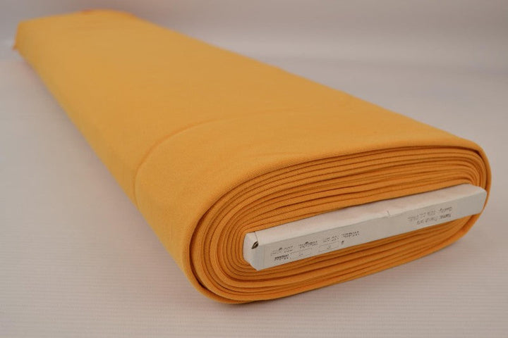 OCKRAGUL FRENCH TERRY – MJUK BOMULLSSTICKAD METERVARA MED STRETCH
