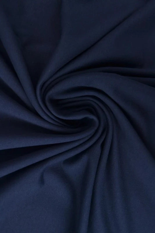 NAVY FRENCH TERRY – MJUK BOMULLSSTICKAD METERVARA MED STRETCH