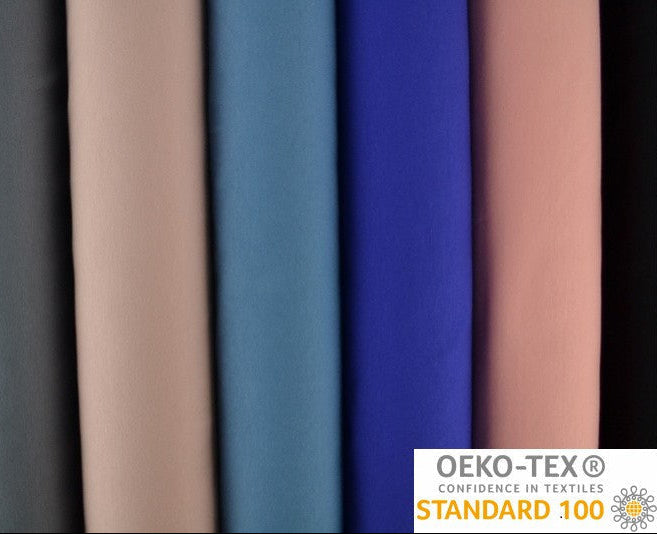 LJUSROSA FRENCH TERRY – MJUK BOMULLSSTICKAD METERVARA MED STRETCH