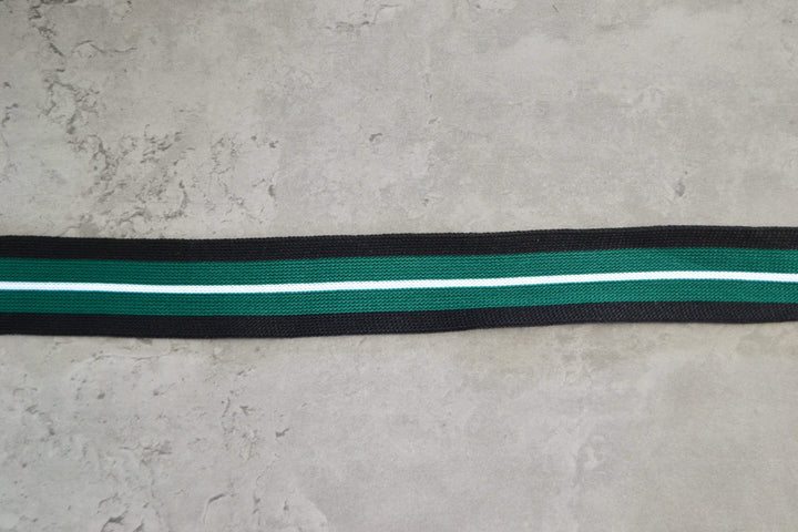 GRÖN OCH SVART RANDIGT BAND 20MM