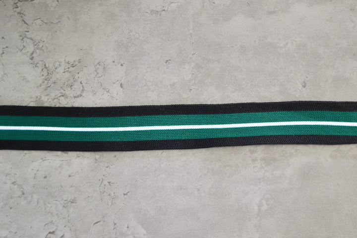 GRÖN OCH SVART RANDIGT BAND 20MM