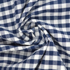 NAVY GINGHAM RUTIGT BOMULDSSTOF 6,5 MM GINGHAM RUTOR