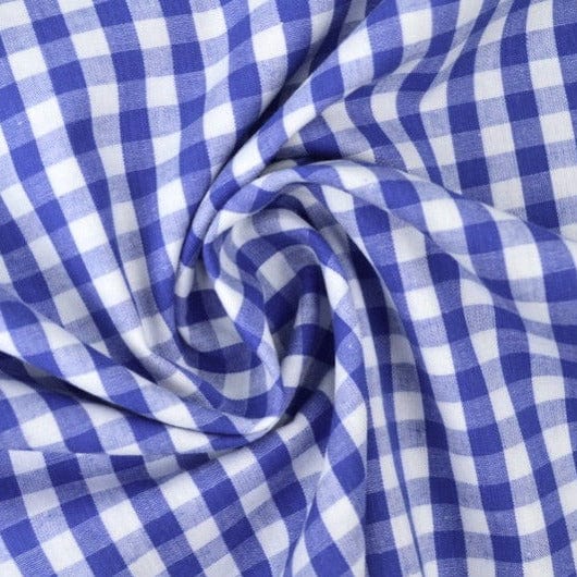 G&M Cotton Gingham Check 6,5 mm 6,5 MM TERNET GINGHAM BLÅ