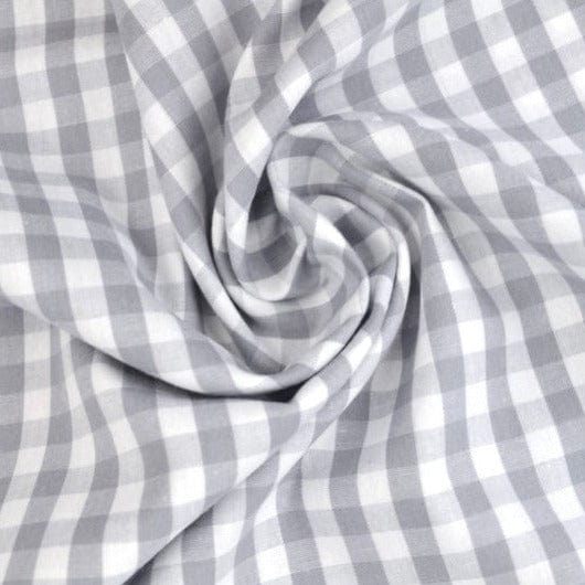 G&M Cotton Gingham Check 6,5 mm 6,5 MM TERNET GINGHAM GRÅ