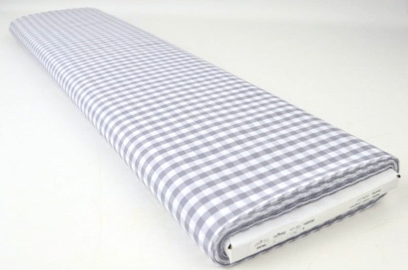 G&M Cotton Gingham Check 6,5 mm 6,5 MM TERNET GINGHAM GRÅ