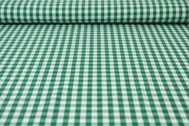 G&M Cotton Gingham Check 6,5 mm 6,5 MM TERNET GINGHAM GRØN