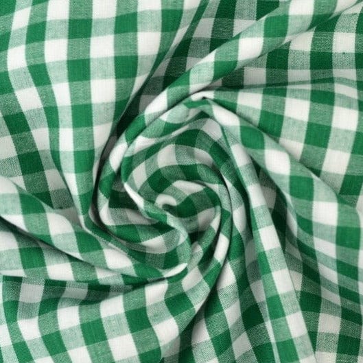 G&M Cotton Gingham Check 6,5 mm 6,5 MM TERNET GINGHAM GRØN