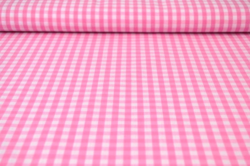 G&M Cotton Gingham Check 6,5 mm 6,5 MM TERNET GINGHAM LYSERØD