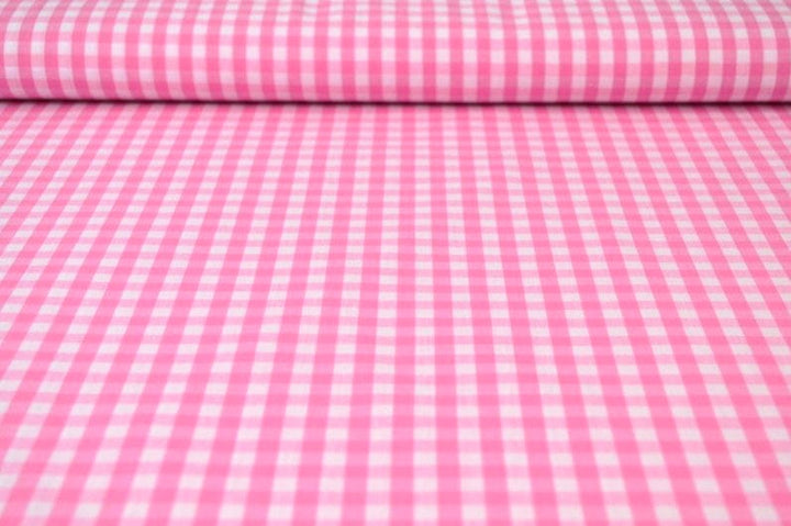 G&M Cotton Gingham Check 6,5 mm 6,5 MM TERNET GINGHAM LYSERØD