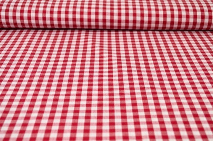 G&M Cotton Gingham Check 6,5 mm 6,5 MM TERNET GINGHAM RØD