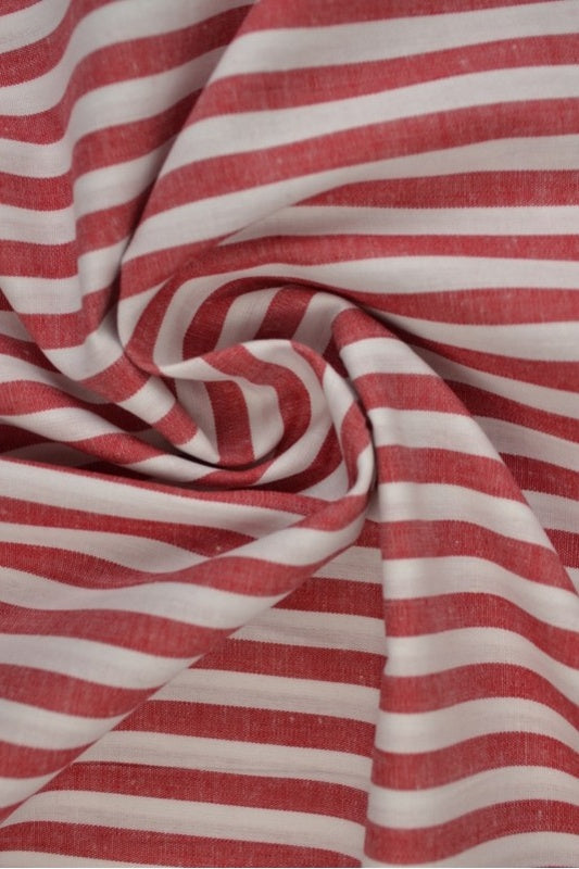 RÖD GINGHAM RANDIGT BOMULLSTYG 6,5 MM GINGHAM RUTOR – OEKO-TEX BOMULL, LÄTT & ANDNINGSBART