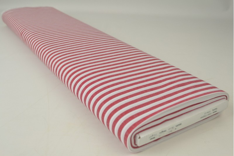 RÖD GINGHAM RANDIGT BOMULLSTYG 6,5 MM GINGHAM RUTOR – OEKO-TEX BOMULL, LÄTT & ANDNINGSBART