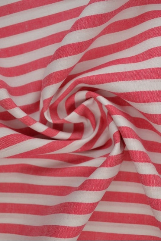 PINK GINGHAM RANDIGT BOMULLSTYG 6,5 MM GINGHAM RUTOR – OEKO-TEX BOMULL, LÄTT & ANDNINGSBART