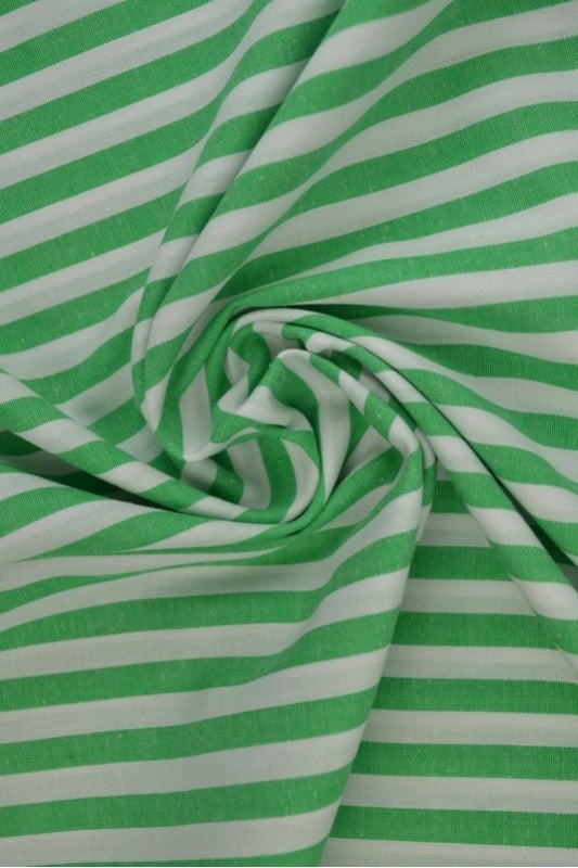 LJUSGRÖN GINGHAM RANDIGT BOMULLSTYG 6,5 MM GINGHAM RUTOR – OEKO-TEX BOMULL, LÄTT & ANDNINGSBART