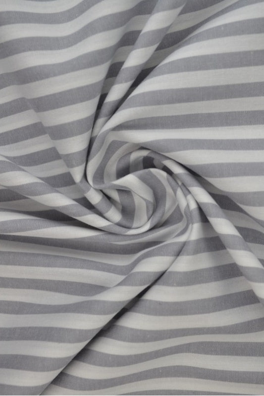 GRÅ GINGHAM RANDIGT BOMULLSTYG 6,5 MM GINGHAM RUTOR – OEKO-TEX BOMULL, LÄTT & ANDNINGSBART