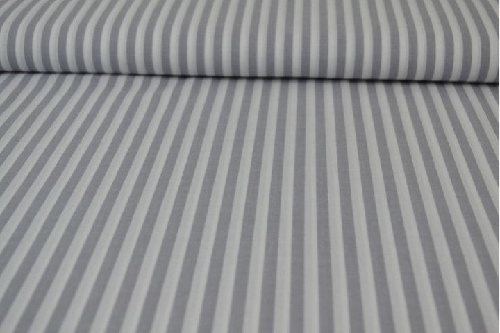 GRÅ GINGHAM RANDIGT BOMULLSTYG 6,5 MM GINGHAM RUTOR – OEKO-TEX BOMULL, LÄTT & ANDNINGSBART