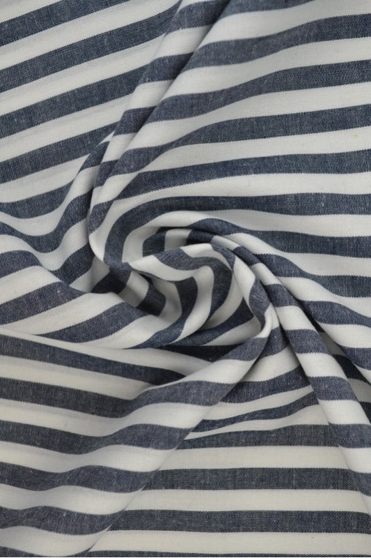 NAVY GINGHAM RANDIGT BOMULLSTYG 6,5 MM GINGHAM RUTOR – OEKO-TEX BOMULL, LÄTT & ANDNINGSBART