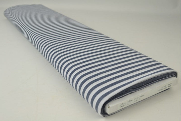 NAVY GINGHAM RANDIGT BOMULLSTYG 6,5 MM GINGHAM RUTOR – OEKO-TEX BOMULL, LÄTT & ANDNINGSBART