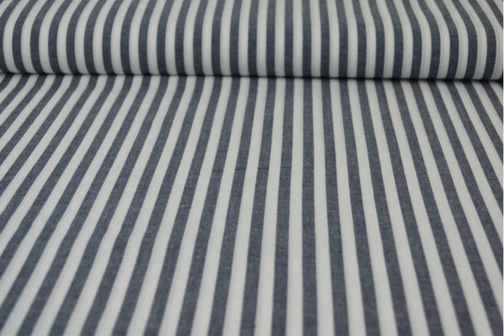 NAVY GINGHAM RANDIGT BOMULLSTYG 6,5 MM GINGHAM RUTOR – OEKO-TEX BOMULL, LÄTT & ANDNINGSBART