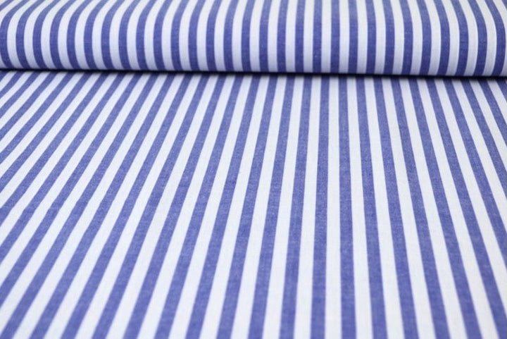 G&M Cotton Gingham Stripes 6,5 mm 6,5 MM STRIBET GINGHAM BLÅ