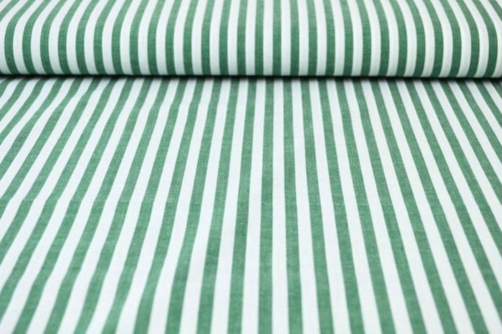 G&M Cotton Gingham Stripes 6,5 mm 6,5 MM STRIBET GINGHAM GRØN