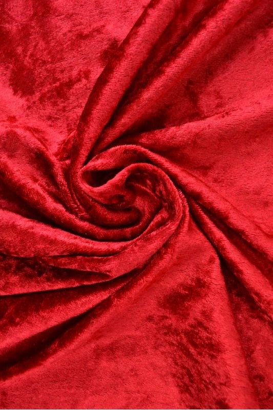 RÖD KROSSAD VELOUR – STICKAD, STRETCHIG & GLANSFULLT FALL