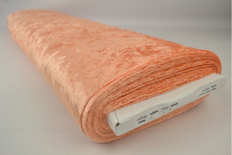ORANGE KROSSAD VELOUR – STICKAD, STRETCHIG & GLANSFULLT FALL