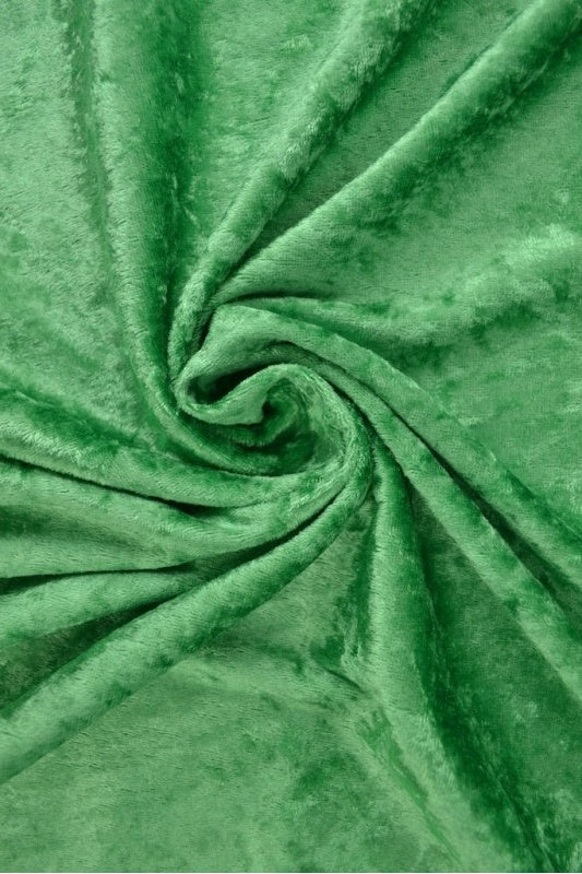 GRÖN KROSSAD VELOUR – STICKAD, STRETCHIG & GLANSFULLT FALL