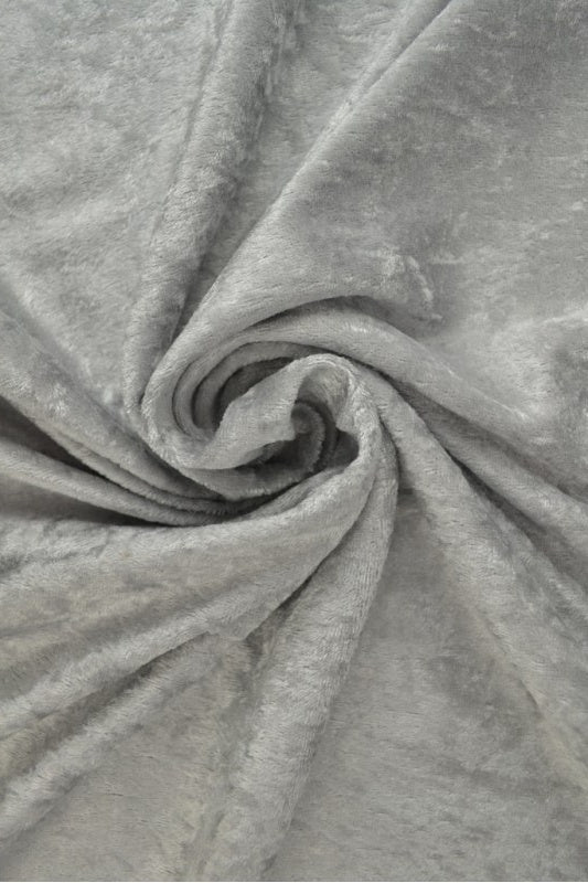 SILVERGRÅ KROSSAD VELOUR – STICKAD, STRETCHIG & GLANSFULLT FALL