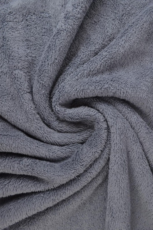 MÖRK GRÅ DUBBELSIDIG FROTTÉ – ABSORBERANDE HANDDUKSTYG (OEKO-TEX)