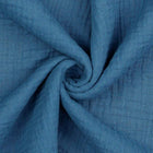 INDIGO BLÅ DOUBLE GAUZE EKOLOGISK MUSLIN