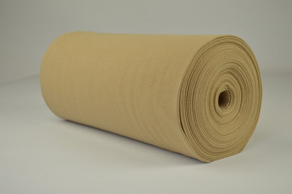 BEIGE MUDDVÄV – BOMULLSMUDD MED STRETCH