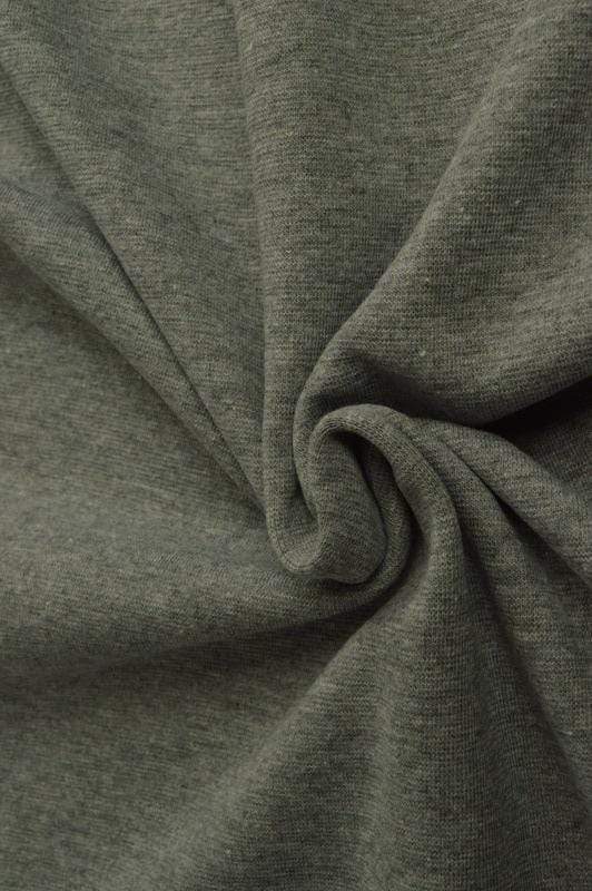 GRÅ MELERAD MUDDVÄV – BOMULLSMUDD MED STRETCH