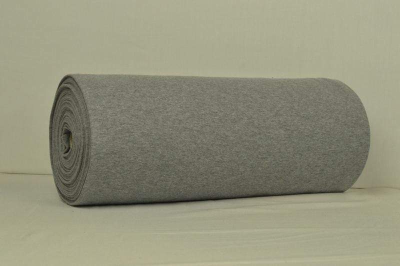 GRÅ MELERAD MUDDVÄV – BOMULLSMUDD MED STRETCH