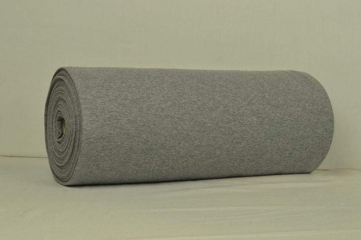 GRÅ MELERAD MUDDVÄV – BOMULLSMUDD MED STRETCH