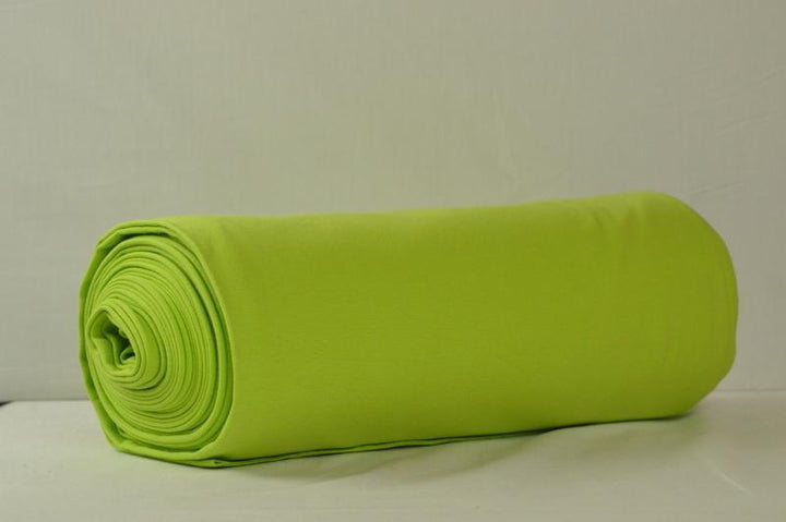 LIMEGRÖN MUDDVÄV – BOMULLSMUDD MED STRETCH