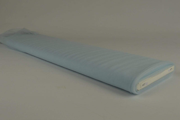 BABYBLÅ MJUKT TYLL MED STRETCH