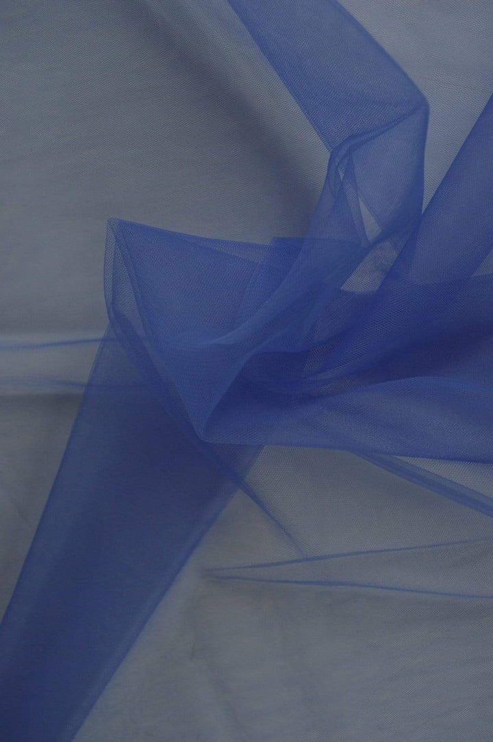 BLÅ MJUKT TYLL MED STRETCH