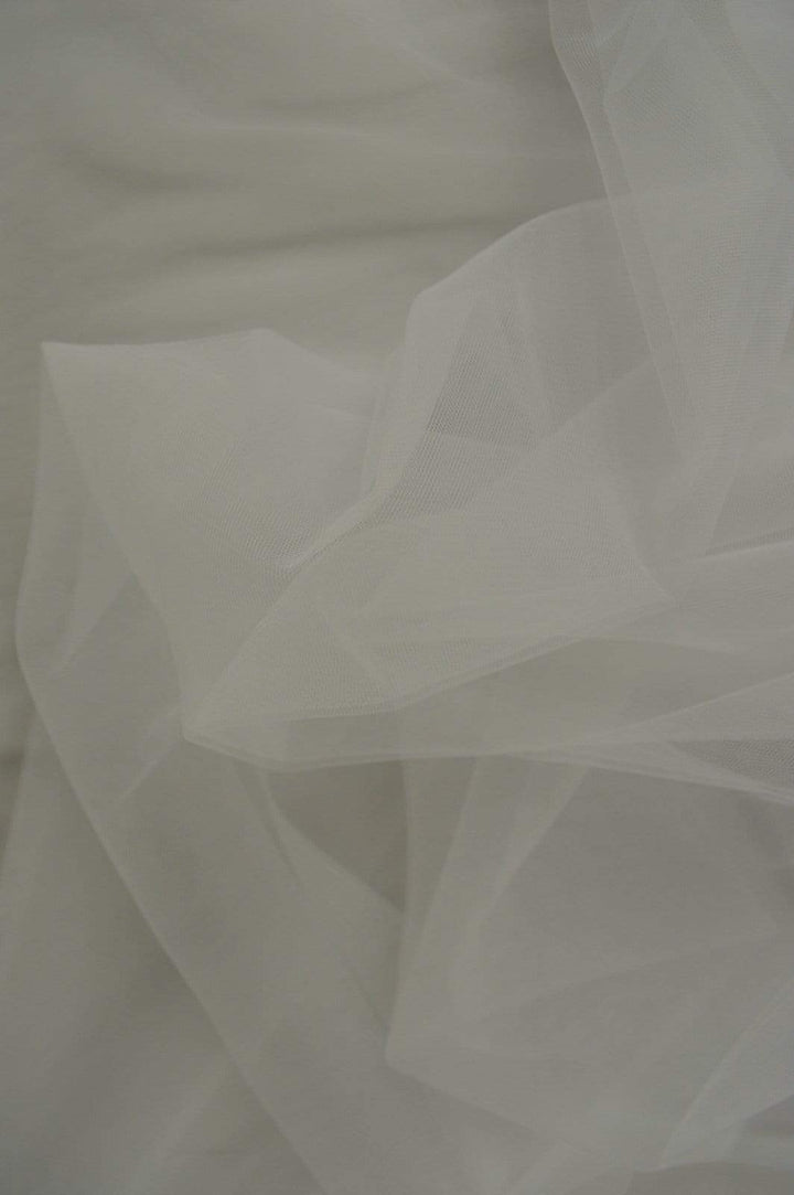 VIT MJUKT TYLL MED STRETCH