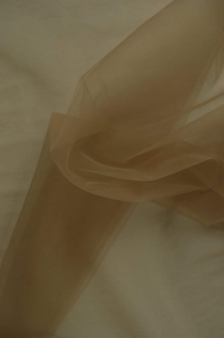 TAUPE MJUKT TYLL MED STRETCH