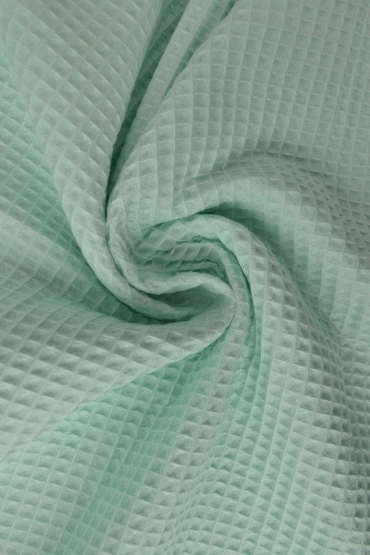 MINTGRÖN VÅFFEL PIQUÉ – ABSORBERANDE & SNABBTORKANDE