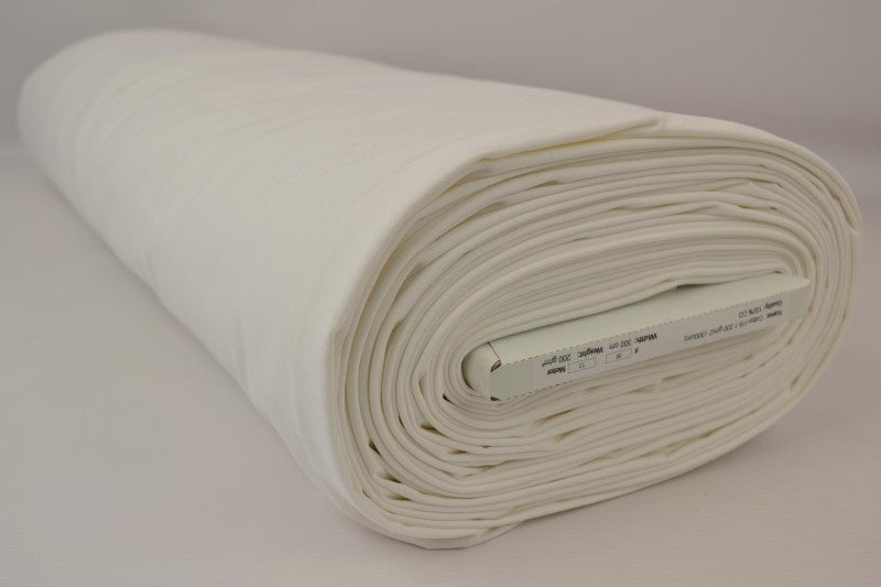 VIT BRANDHÄMMANDE BOMULL PREMIUM – 300 CM, KRAFTIG & MATT