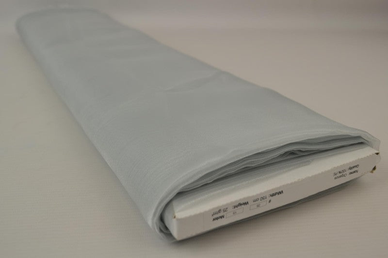 SILVERGRÅ ORGANZA – TRANSPARENT & GLÄNSANDE